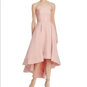 C/MEO We Woke Up High/Low Strapless Dress in Blush